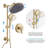 Wall Mount Pressure-Balanced Shower System,10" Rainfall Shower Head with Slider Bar 5-Setting Handheld Spray-85421497