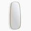 Elody Pebble Shaped Metal Hallway Wall Mirror - Irregular Asymmetrical Design-1691253497