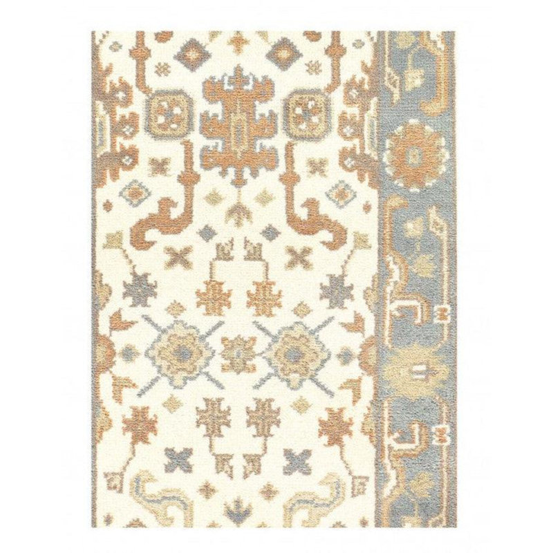 Wool Oriental Area Rug in Ivory