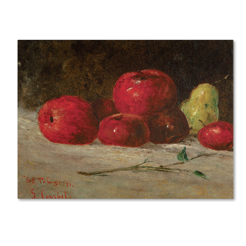 «Still Life Apples and Pears», reproduction sur toile tendue, H 35 po x l 47 po x P 2 po