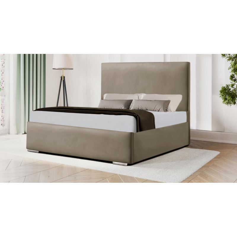 Abdulwahab Upholstered Bed, Single (3'), Coffee