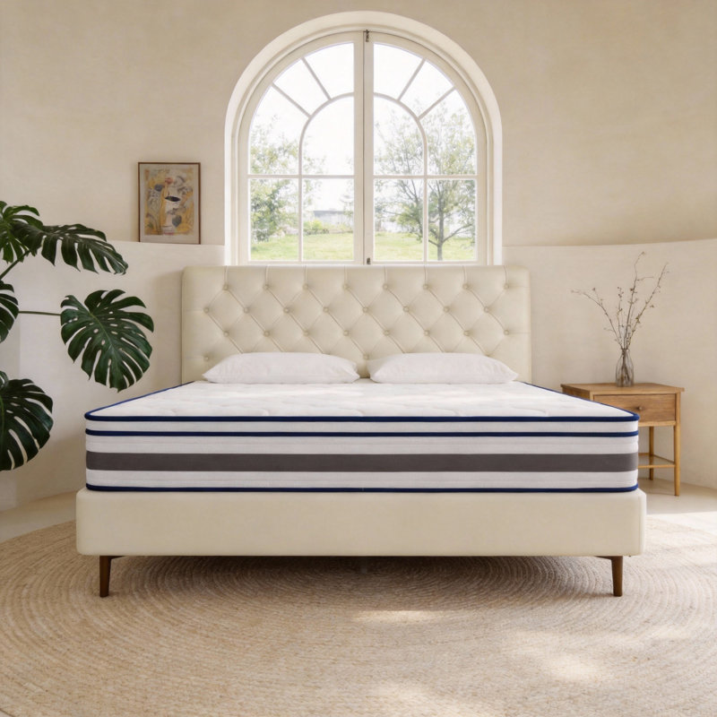 Premium Knitted Fabric Individual Pocket Sprung Mattress Medium Firm Comfort Support Bed Mattress Double 
