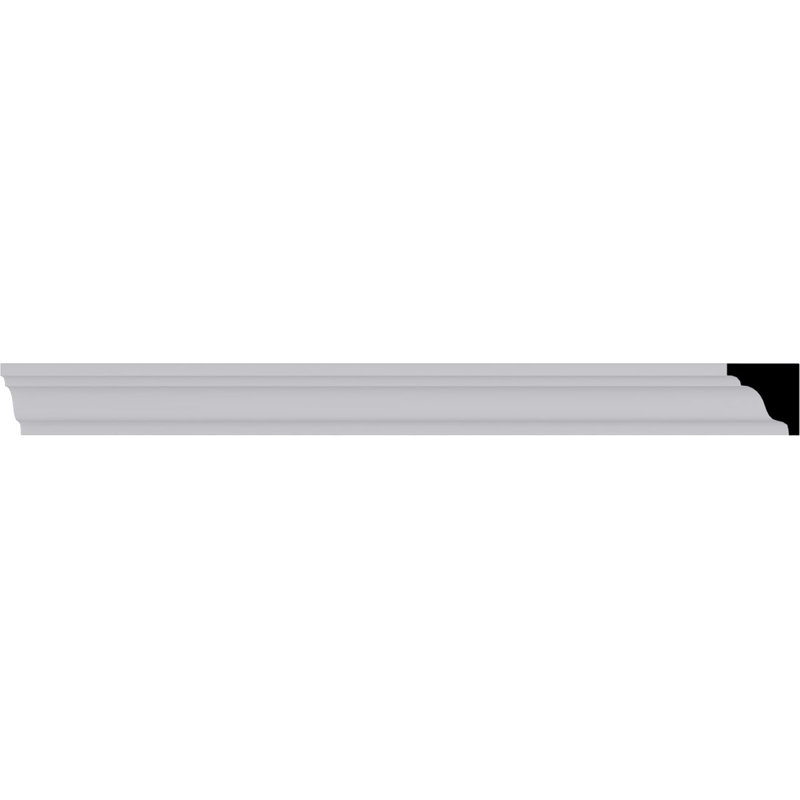 Hillsborough Traditional Smooth Polyurethane Crown Moulding, 94.5" Length