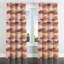 Rideaux occultant Boho - Rideau à œillets abstrait horizon chaud - 1 panneau-1793402162-1793402167