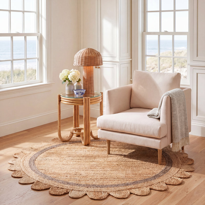 Tapis en jute / sisal Inkai, Rond 6 pi