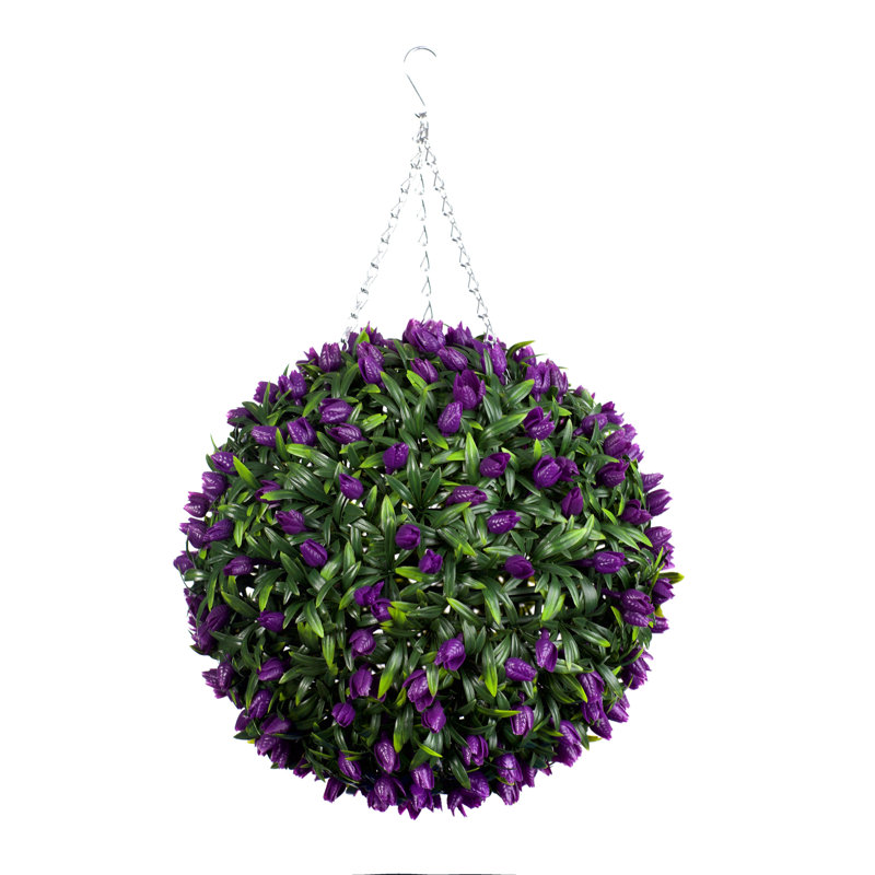 Faux Plant, Purple, 38cm H x 38cm W x 38cm D