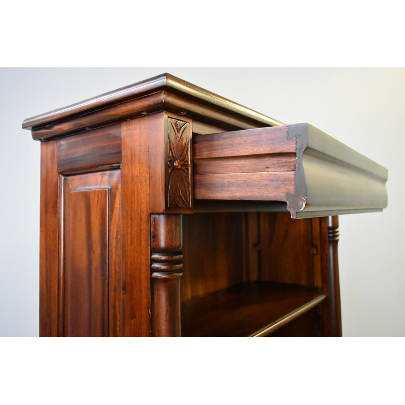 Nijaz Barister Storage Bookcase, Dark Brown