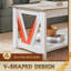 Table basse Eoghan Farmhouse avec tablette de rangement, table basse carrée en bois rustique avec base en X pour le salon-117215805