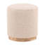 Gema Handwoven Wool Blend Stool, Ivory