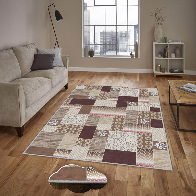 Premium 3D Printed Carpet, 4.6 x 7.2 Feet, 100% Polyester, 0.3 Inches Pile Height | Antibacterial, Non-Slip Underside, Machine Washable | Perfect for Living Room, Bedroom, and Kids' Play Areas, Durable & Stylish