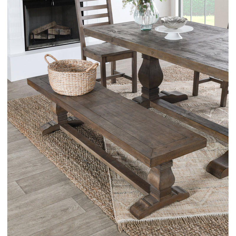 Caleb 83" Bench Distressed Brown, 18" H x 83" W x 16" D