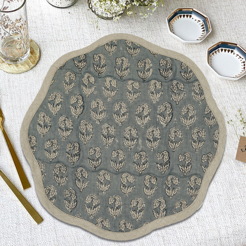 Napperons à motif floral festonné 15 "Fab divine - Kesariya