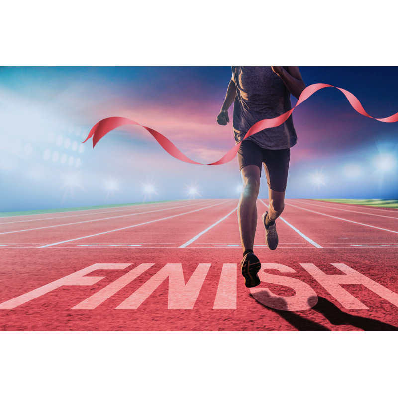 Runner At The Finish Line - Photographie sur toile tendue, H 8 po x l 12 po