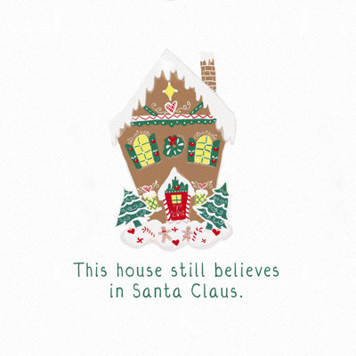 Gingerbread House Believe - Wrapped Canvas Print