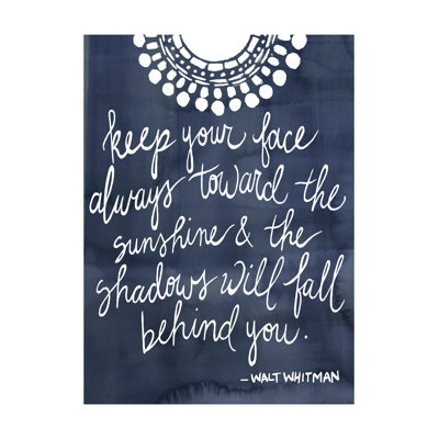 Sun Quote II - Wrapped Canvas Print