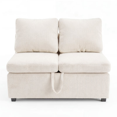Canapé-lit modulaire sans accoudoirs pour canapé-lit, beige