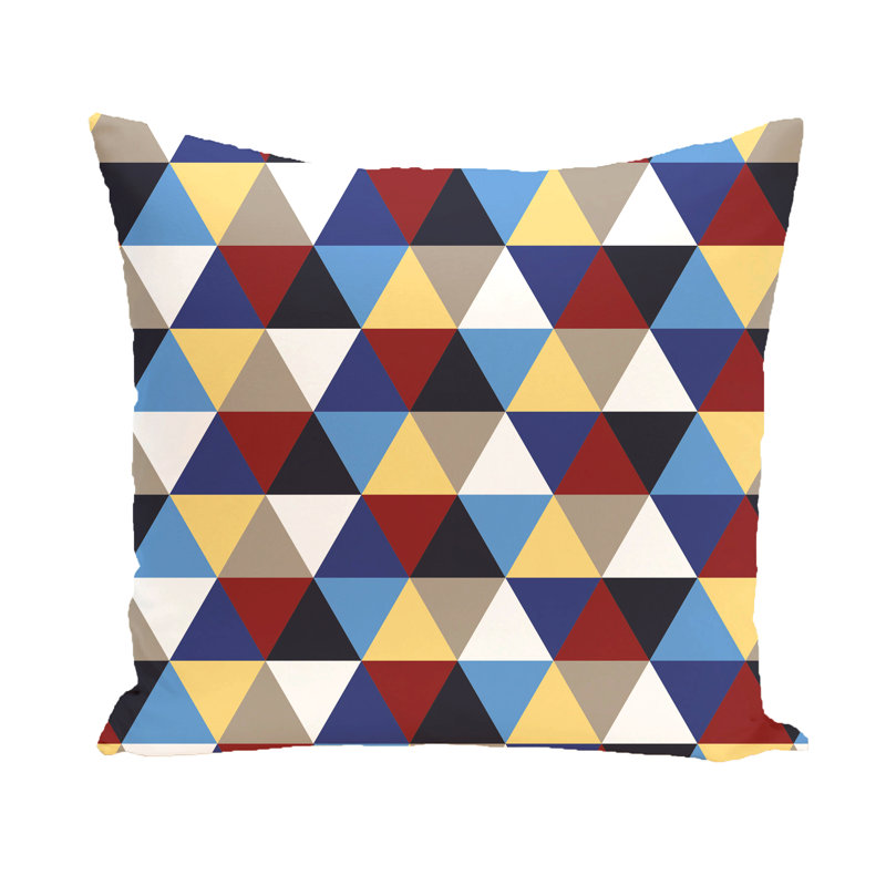 Housse et insert de coussin carré Subline, H 16 po x l 16 po, Taupe/bleu