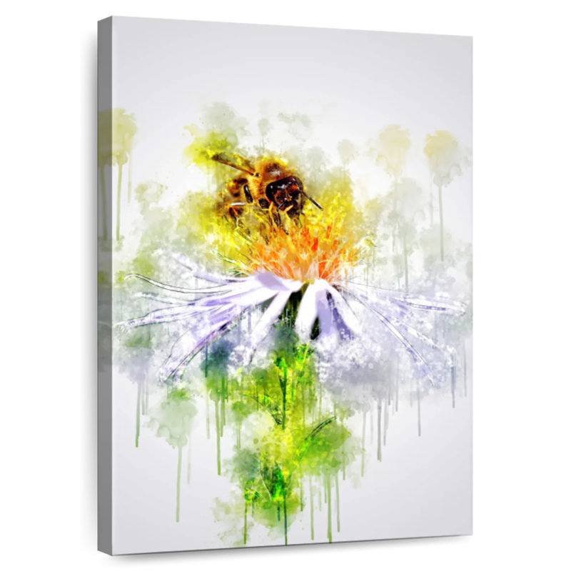 Brampt Honeybee On Flower, 48" H x 32" W