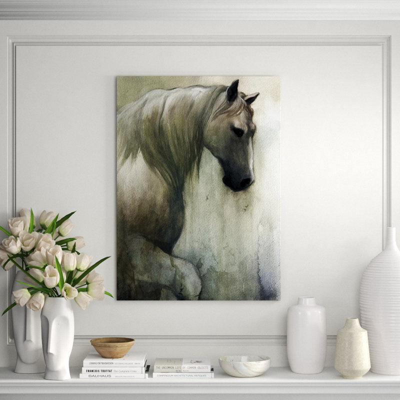 Noble Steed Print by Emma Brooks, 73" H x 54" W x 1.5" D, Glass Coat