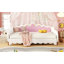 Lit de jour simple à rallonge avec lumières DEL, lit de jour rembourré princesse moderne avec tête de lit couronne, blanc-437662504