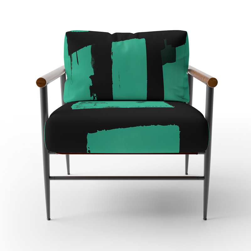 Fauteuil d'appoint rembourré Walt Crossing Paths II, Noir, noir, noir, noir