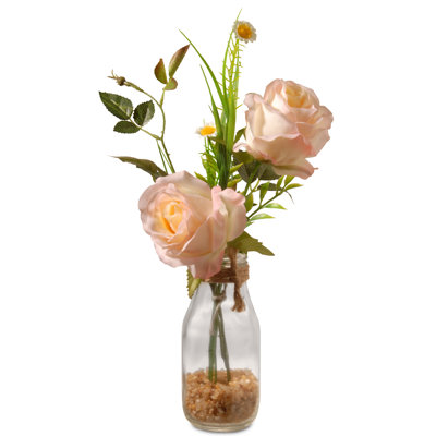 Fleurs de rose pêche 13 po