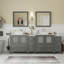  Ensemble de meuble-lavabo double 84 "avec miroir Modern-27042766