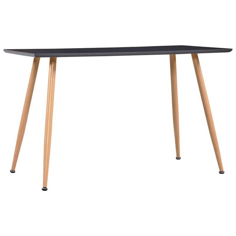 Alzie Metal Base Dining Table, Oak, Grey