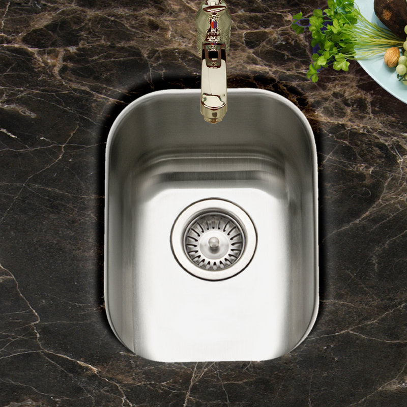 Club 13.63'' L Undermount Single Bowl Stainless Steel Kitchen Sink