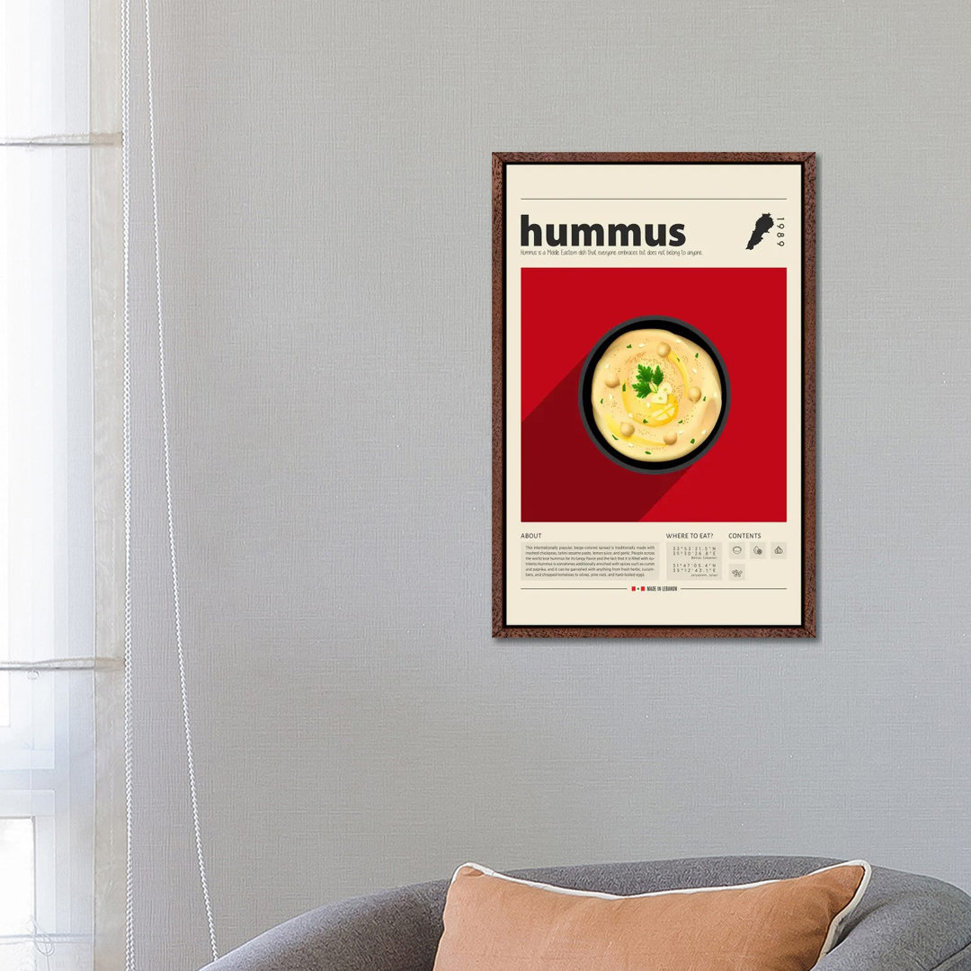 Hummus von GastroWorld - Galerie-umwickelte Leinwand Giclée auf Leinwand