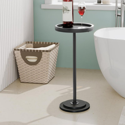 Compact Corner Accent Round Sofa Tables for Small Space