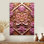 Fleur de lotus géométrique dorée et rose - art floral moderne