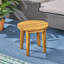 Table d'appoint d'extérieur en bois d'acacia 16 po, finition teck-1396853817