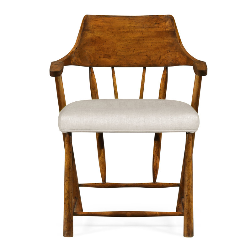 Casually Country Arm Chair, Tan, Medium Walnut