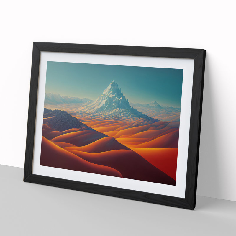 Miraculous Mountain Landscape - Framed Print, Black Framed, 46cm H x 64cm W