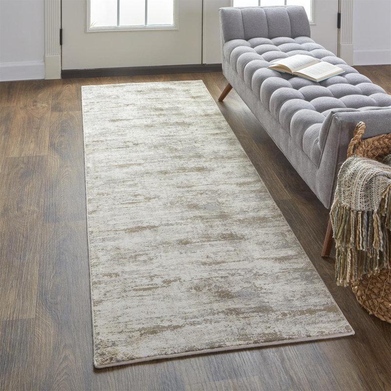 Shabuh Viscose Abstract Indoor Rug, Runner 2'6" x 8'