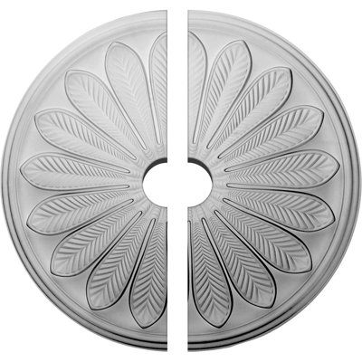 Endurathane Brontes Ceiling Medallion, 25 1/2"OD x 3 1/2"ID x 5 1/2"P (Fits Canopies up to 3 5/8"), Two Piece, Factory Primed