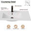 Meuble-lavabo simple Sharee avec comptoir intégré, robinet, bonde et armoire flottante Sharee-1676859731-1676859822