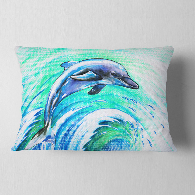 Coussin lombaire en aquarelle pour le saut d’animal