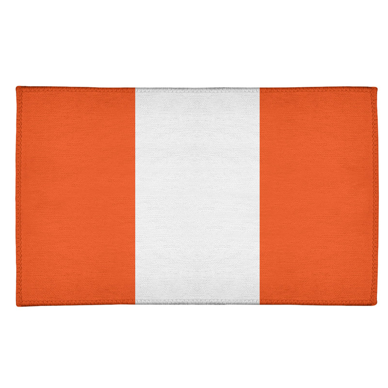 Tapis zone en poly-tapis à rayures de football denver, Rectangle 4 pi x 6 pi