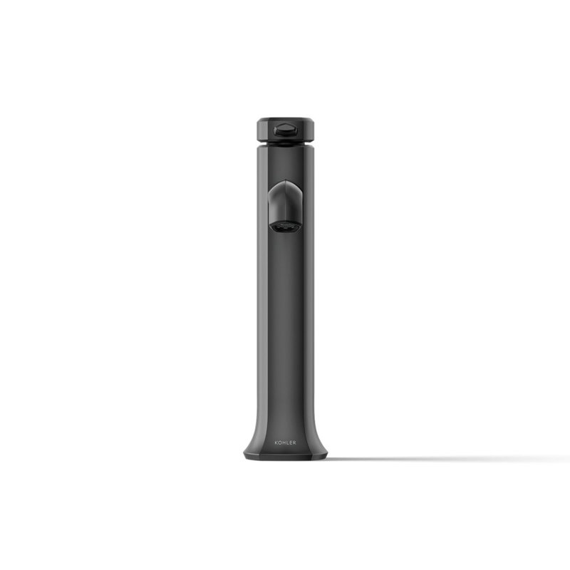 Occasion Tall Single-Handle Vessel Sink Bathroom Faucet with Drain Assembly, Matte Black/Modern Brass, 0.5 GPM