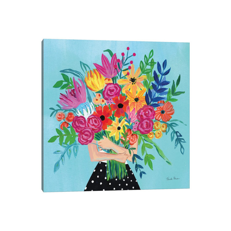 A Bunch Of Flowers II by Farida Zaman - Wrapped Canvas Print, 30.48 cm H x 30.48 cm W