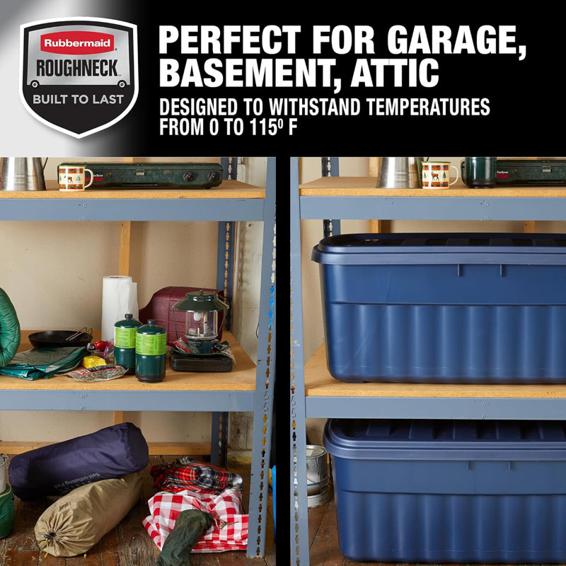 Rubbermaid Roughneck Storage Totes with Lids