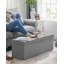 110x38x38cm Linen Upholstered Storage Bench-121935962