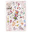 Tapis en polyester tissé à la machine en rose / blanc / orange-1261864143