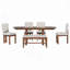 Ensemble de table de salle à manger 6 pièces 6 pièces 78 pouces avec table extensible