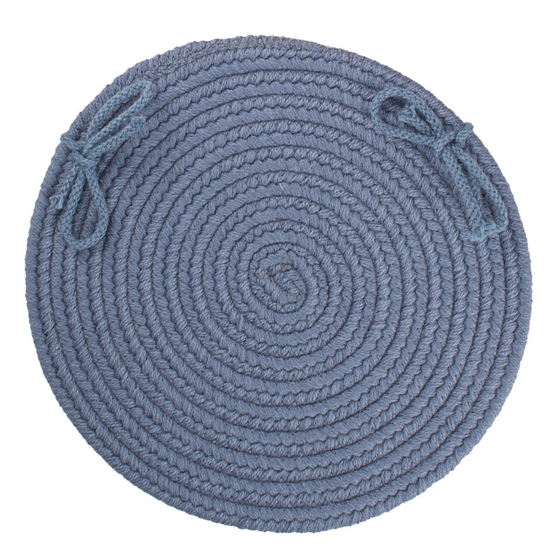 Outdoor 0.38'' Dining Chair Chair Pad, Sailor Blue
