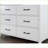 Two-Tone White/Gray Solid Wood 2-Drawer Bedroom Nightstand