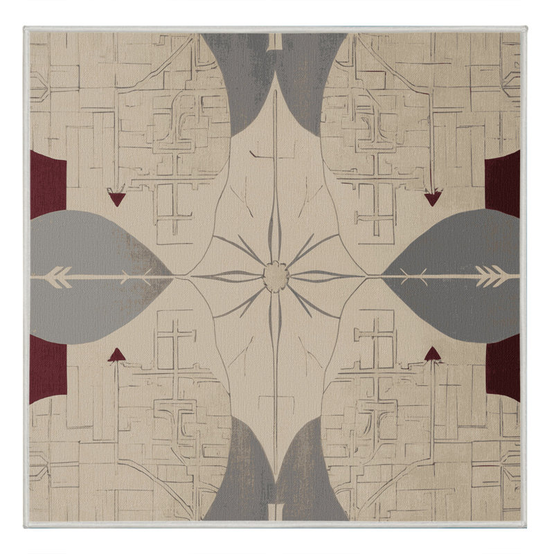 Elegant Fractures Rug, Square 3'