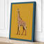 Standing Giraffe Modern - Wrapped Canvas-305129929-305129931